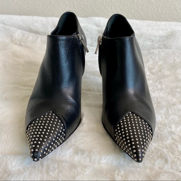 Saint Laurent Studded Point-Toe Ankle Bootie - Picture 11 of 16